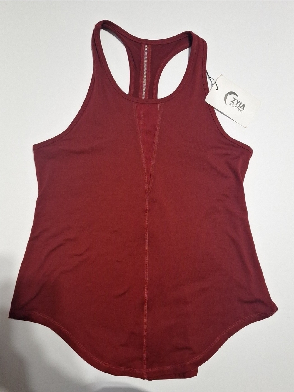 ZYIA Women's Burgundy Racerback Tank Top